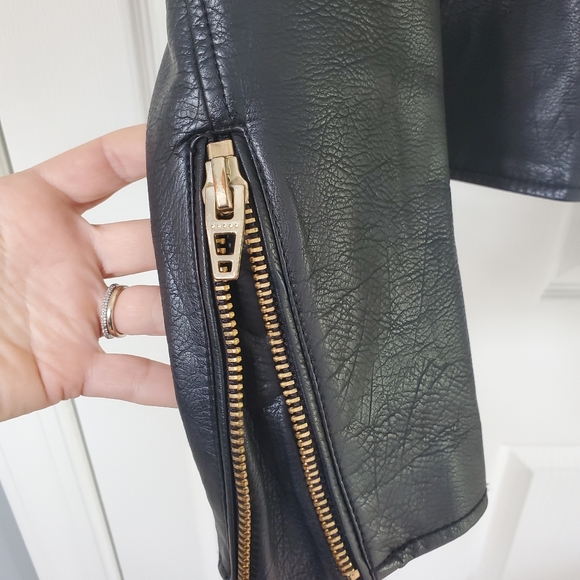 BLANK NYC Black Vegan Leather Jacket, Size Small - Picture 4 of 6